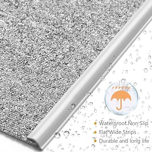 Self Adhesive Carpet Transition Strip with Edge Trim, Designed for Seamless Transitions from Carpet to Tile or Vinyl Floors, Perfect for Doorways.(Brown,22ft)