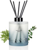 M&SENSE Reed Diffuser, Eucalyptus & Mint, 17 oz Natural Essential Oil | Non-Toxic Organic, Long-Lasting Fragrance, Ideal for Bathroom Home Office, Gifts for Women