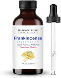 Majestic Pure Essential Oil with Glass Dropper - 100% Pure and Natural - Essential Oils for Diffuser, Aromatherapy, Soap and Candle Making, Frankincense Essential Oil, Frankincense Oil, 1 Fl Oz
