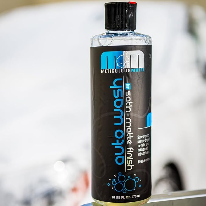 Chemical Guys, Meticulous Matte Foaming Car Wash Soap, Bubble Gum, 16 oz | High-foam soap cleans satin and matte finishes without adding gloss, gentle in cannons, guns or buckets, bubble gum