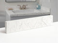 Bathroom Vanity Sink Backsplash/Sidesplash (Engineered Carrara Marble, 4" x 30")