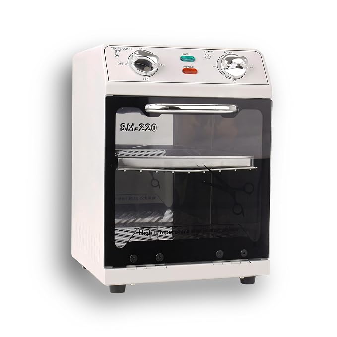 High Temperature Sterilizer, 8L Large Capacity Dry Heat Sterilizer, Max. Temperature 220℃, With Temperature Control & Timer, For Hair Salon Spa Nail Salon, Tool Sterilizer