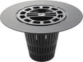 Danco 11086 Round Shower Hair Catcher with Replacement Baskets, Shower Drain Cover and Drain Protector in Matte Black