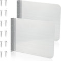 Therwen 2 Pcs Stainless Steel Side Splash Guard for Kitchen Sink 15 x 12 Inch Wall Mount Guard with Screws Commercial Restaurant Bar Hand Wash Sink and Compartment Prep Splash Protector Supply