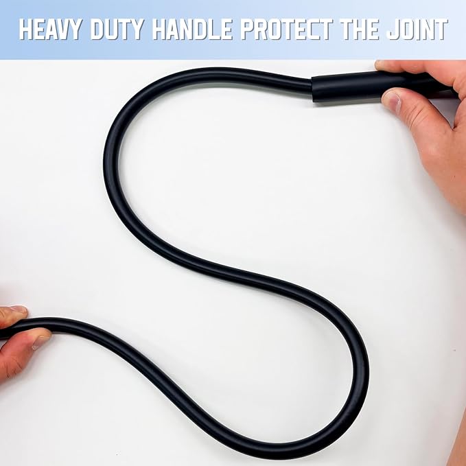 PVC Pressure Washer Hose 50 FT x 1/4", Kink Resistant Power Washer Hose, High Pressure Water Hose Extension Replacement for Home Use with M22-14mm Brass Fittings, 3300 PSI, Black