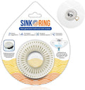 SinkRing Bathroom Sink Drain Protector & Strainer for Sink Stoppers, White | Easy snap-in design. Precision clog-free trap prevents loss of earrings, jewelry or contacts. Fits 1.37" - 1.57" stoppers.