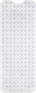 ENKOSI Bath Mat – 40 x 16 Inch Extra Long Non Slip Bathtub Mat – Anti Slip Clear Shower Mat with Suction Cups and Drain Holes – Bathroom Mat for Bath Tub and Smooth Shower Floors (40x16 Clear)