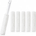 5-in-1 Window Blind Duster with 2 Microfiber Sleeves, Detail Cleaning Brush for Air Conditioner Vent, Shutter, Fan Blade, Keyboard, Nozzle