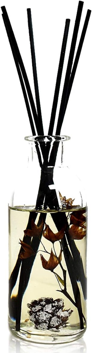 Reed Diffuser Set, Mountain Air - Bathroom Shelf Décor | Scented & Room Freshener, Golden Apples, Birch Wood, Fennel, Pear Eucalyptus, Mint & Aromatic Sage, Decorative Botanicals