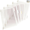 Tarifold Replacement Pivoting Pockets, Letter Size, White, 10 Pack | 10 non-glare wire-reinforced PVC pockets hold 20 letter-size sheets, snap-on index tabs included, top-loading