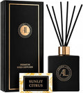 Black Reed Diffusers for Home | Premium Fragrance Diffuser | Reed Diffuser Sticks in Oil Set with Sunlit Citrus Scent | Smell Good Stuff | Long-Lasting Oil for Bathroom & Office (5 oz)