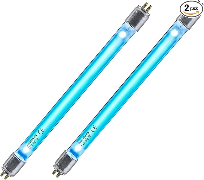 Coospider Ozone Free 6W UV Bulb, Replacement T5 Bulbs, 2 - Pack, 110V