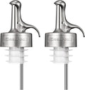 Oil Pour Spout, Olive Oil Spouts, Dispenser Pour Spouts for Bottles, Plastic-free, Leak Proof, Vinegar,Wine and Sauce for Kitchen and Bar Accessories-2PCS