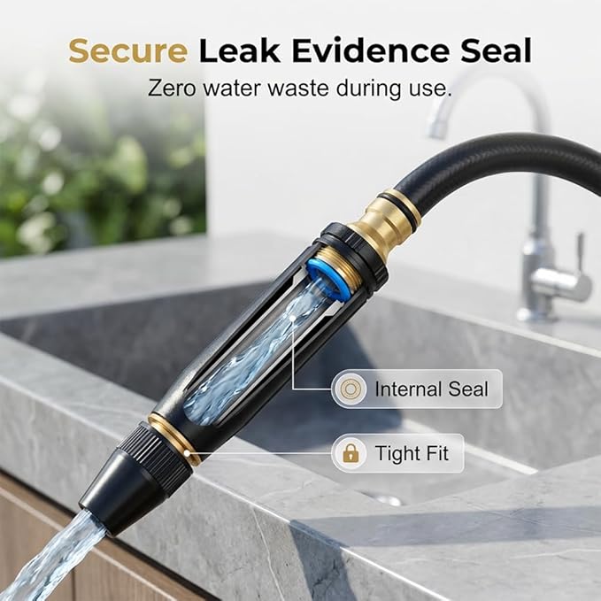 Jet Nozzle Power Washer for Garden Hose, 2026 Upgraded Heavy Duty Adjustable Hose Nozzle, High Pressure Powerful Cleaning Spray Evenly, Hose Nozzle for Home Garden (Type-A)