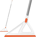Multifunction Magic Broom, Silicone Squeegee Broom for Floor, Rubber Broom Sweeper for Living Room, Kitchen, Bathroom-Easy Dry The Glass (Orange, 54 INCH)