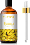 PHATOIL Banana Fragrance Oil for Diffuser Aromatherapy 3.38FL.OZ | Long Lasting Scented Oils For Humidifier, Air Freshener, DIY Soap Candle, Scent Project Making, Aroma Oil for Home Freshening