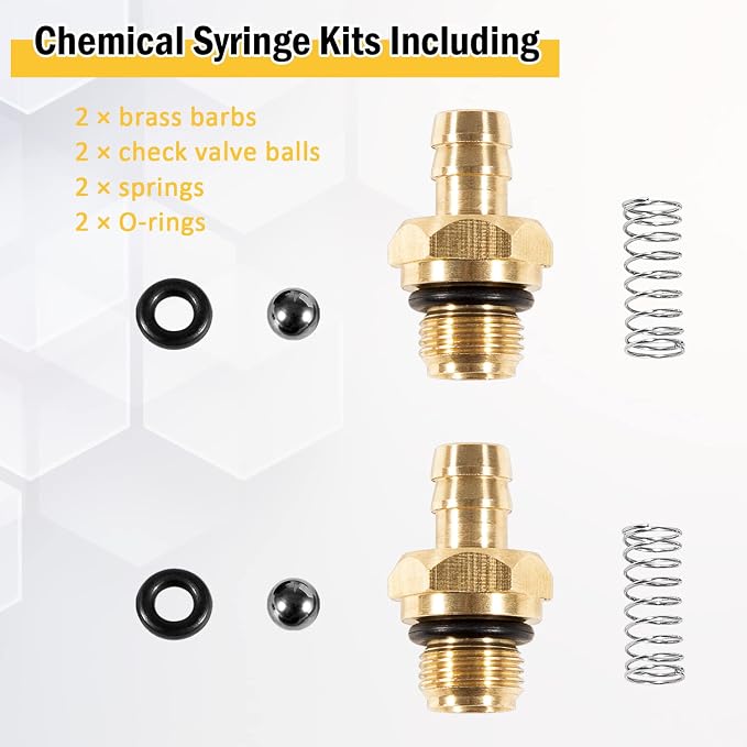 Pressure Washer Chemical Soap Injector Kit for Briggs and Stratton, Homelite, Ryobi and Husky Replaces 190593GS 190635GS and 203640GS (2 Set)