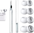4 Pairs Replacement Ear Tips for AirPods Pro 2nd & 1st(XS/S/M/L, White) | with Noise Reduction Hole, Silicone Ear Tips with Cleaning Pen & Portable Storage Box, Fit in the Charging Case