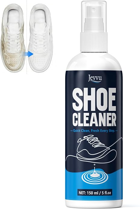 Jevvu Shoe Cleaner, Sneaker Cleaner Foam for Removing Stains and Dirt, Shoe Cleaning Kit for White Shoes