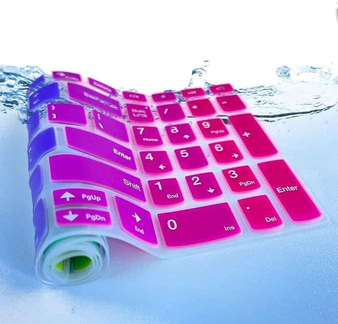 Keyboard Cover for Lenovo Yoga 7i 15.6, ideaPad 5 15.6", Lenovo Flex 5 15.6, Yoga Slim 7 15, ideaPad 3i 15, ideaPad Slim 7 15.6, ThinkBook 15p, ThinkBook 15 G2 G3 US Keyboard Cover -Rainbow