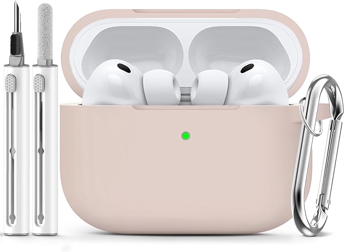 Ljusmicker for AirPods Pro 3 Case 2025 with Cleaner Kit,Milk Tea | Soft Silicone Protective Cover for Apple AirPod Pro 3rd Generation Case with Keychain for Women Men,Shockproof