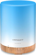 URPOWER 300mL Essential Oil Diffuser Ultrasonic Aromatherapy Diffuser | Quiet Diffuser with Auto-off Protection, 7-Color LED Light & 4 Timer Settings Humidifier for Yoga Bedroom Living Room Office