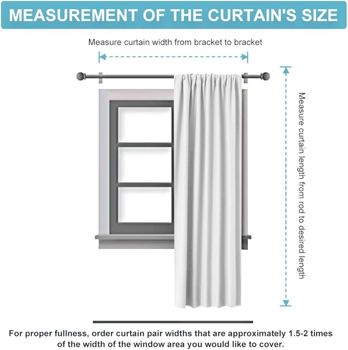 RYB HOME Window Decor Kitchen Curtain Drapes - 50% Blackout Thermal Insulated Curtains Set Rod Pocket Energy Saving for Bedroom Kitchen Livingroom Dining, 42 Wide x 72 Long, Pure White, 2 Panels