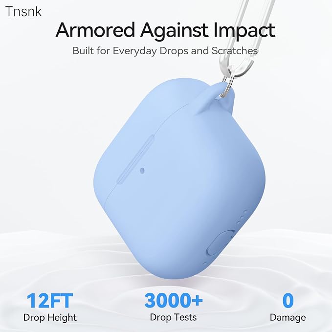 for AirPods 4 Case with Magnetic Cover, TNSNK Silicone AirPod 4 Case Cover Compatible with Apple Airpods 4th Gen 2024, Shockproof Protective Cases for Women Girly with Cleaner Kit and Keychain