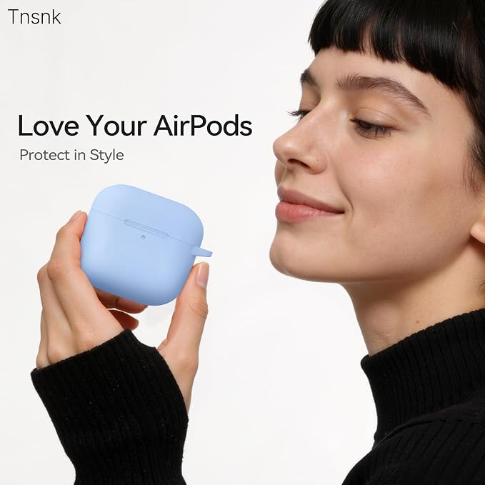 for AirPods 4 Case with Magnetic Cover, TNSNK Silicone AirPod 4 Case Cover Compatible with Apple Airpods 4th Gen 2024, Shockproof Protective Cases for Women Girly with Cleaner Kit and Keychain