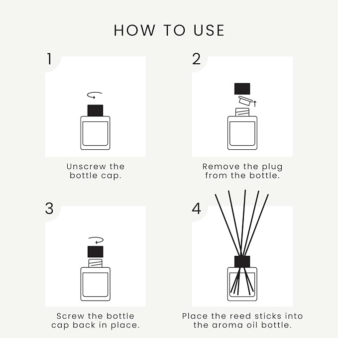 The Magic Scent Mahogany & Teakwood Oil Reed Diffuser Set, 3.4 Fl Oz | Premium Fiber Reeds for Gentle Dispersal. Lasting for Up to 2 Months. Natural, Non toxic Reed Diffusers for Home.