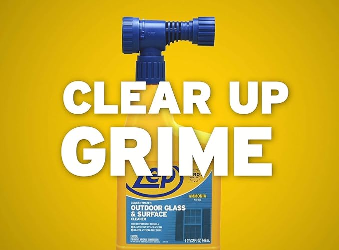 Zep Hose-End Outdoor Cleaner - U49910 - Great for Outdoor Glass and Surfaces - 32 Ounces (Pack of 2)