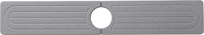 Faucet Mat for Kitchen Sink -Diatomite Stone Drying Mat for Kitchen Counter & Bathroom Sink,Quick-Dry Kitchen Sink Mat-Sink Protector & Splash Guard,Super Absorbent (Gray, 23.6"x4")