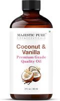 Majestic Pure Coconut Vanilla Essential Oil for Diffuser - 2 Fl Oz | 100% Pure & Natural Essentials Oils for aromatherapy, massage blends and DIY home fragrance projects, Massage and room sprays