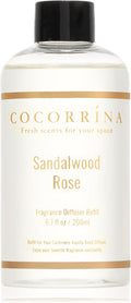 Refill - Sandalwood Rose 6.7 Fl.oz Reed Diffuser Refill with 8 Sticks