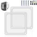 Dust Filter PC 140mm for Computer Cooler/PSU/Routers Nylon 80 Mesh, Magnetic Frame Fan Dust Mesh PC Cooler Filter Dustproof Computer Fan Grills (Nylon, 140 * 140mm, 2pcs, White)