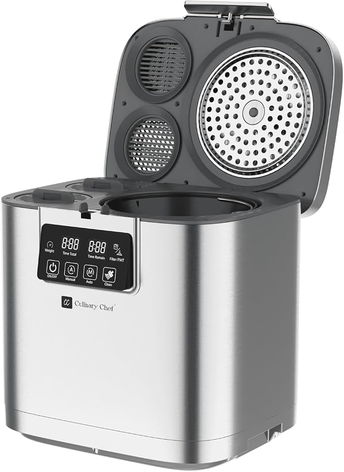 MAGNAVOX Home Culinary Chef Series, 1GALLON Smart Electric Food Waste Composter, Stainless Steel