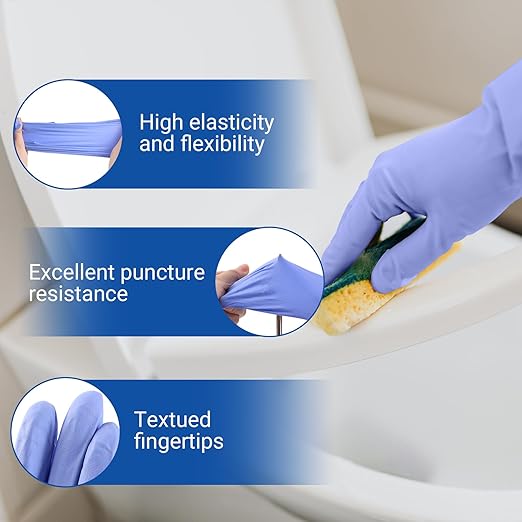 JMU Nitrile Gloves Bulk 2000 Count, XL, 3.5 Mil, Disposable Gloves Latex Free, Violet Blue