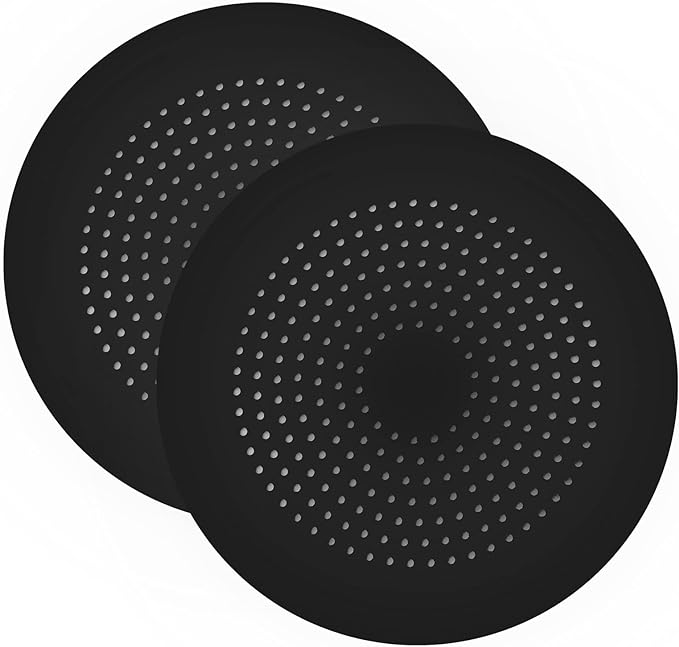 2 Pack Shower Drain Hair Catcher, Silicone Drain Cover with Suction Cup,Shower Drain Protector Drain Strainer Hair Stopper for Kitchen Bathroom Bathtub Sink(New Black 2Pack)
