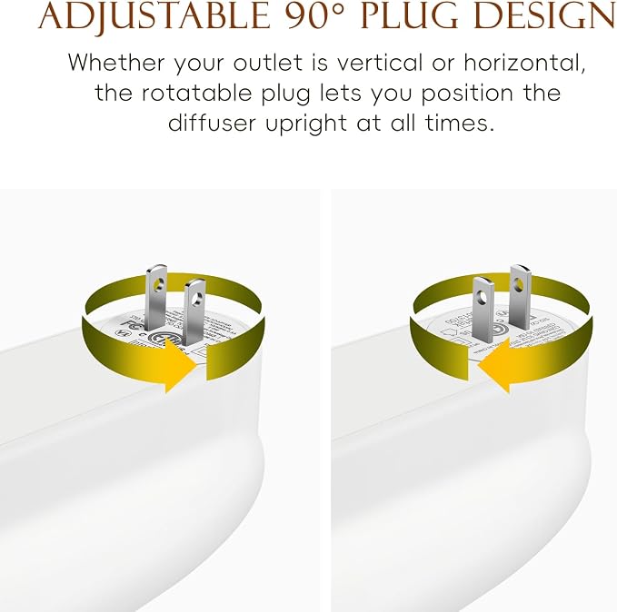 Plug in Scent Diffuser, OliveTech Waterless Essential Oil Diffuser, Cover Up to 500 Sq. Ft., Hotel Collection Diffuser, Aromatherapy Diffusers for Home, Office, 1 x 30ml Essential Oil Included