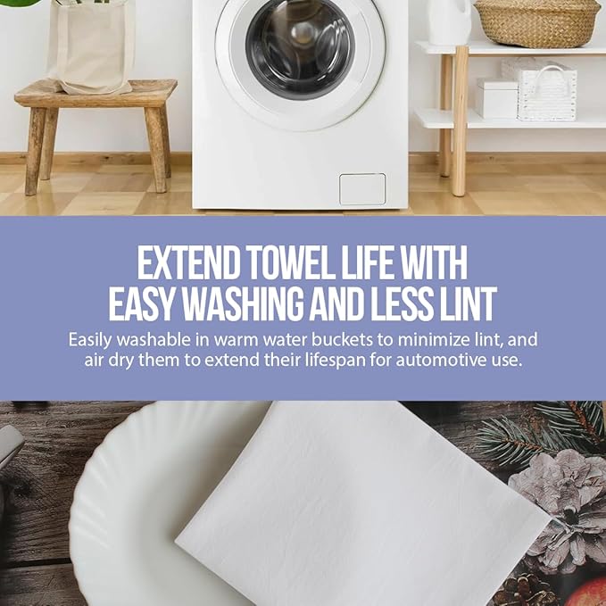 WHITEWRAP Flour Sack Towels| Tea Towel for Crafts| Kitchen Dish Cotton Blank Towel for Embroidery|Baking Bread Proofing Linen Cover| Thick Absorbent Quick Dry| 24 Pack 28"x28" Natural