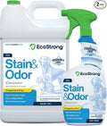 Eco Strong Pet Stain and Odor Remover - Cat Urine Enzyme Cleaner, Urine Destroyer for Dogs, Pet Urine Enzyme Cleaner [All New Fragrance Free] - 160oz Bundle