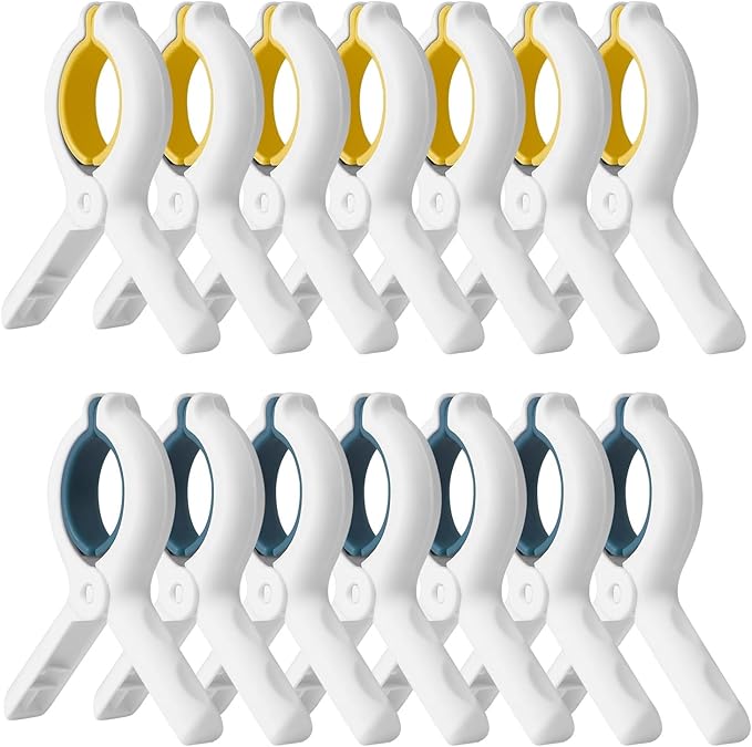Extra LargeTowel Clips for Beach Chairs,3.7 Inch Beach Towel Clips,Towel Clips Strong gripping Power Suitable for Family Vacation and Poolside Leisure
