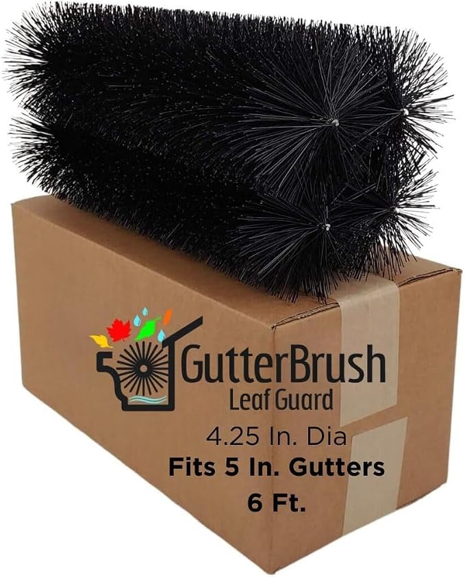 4.25" Downspout Guards, Fits 5 Inch Gutters, 4-Pack 18" | DIY gutter guard and leaf filter blocks leaves and debris, reduces cleaning and keeps water flowing in 5 inch gutters.