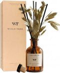 Bamboo Scent Flower Reed Diffuser Set for Bathroom Air Fresheners, Oil Diffuser Sticks | 4.0 fl oz Home Fragrance with Sticks Defusers | House Bedroom Office Shelf Decor