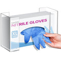 NiHome Clear Acrylic Glove Box Holder Tissue Box Dispenser, Wall Mount | Space-Saving Glove Box Dispenser, Adjustable Organizer for Tissues, Baby Wipes, Adhesive or Screw Mount for Kitchen, Bathroom