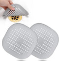 Bovinde Hair Drain Catcher,Square Cover for Shower 2 Pack (Sliver Grey) | Drainer Cover Silicone Hair Stopper with Suction Cups,Protector Accessories,Easy to Install Suit for Bathroom,Bathtub,Sink