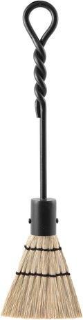 Minuteman International Rope Handle Single, Mini Brush Fireplace Tool, Mini 18-in, Black