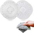 Hair Drain Catcher,Square Drain Cover for Shower Strong Adhesion Silicone Hair Stopper with Suction Cup,Easy to Install Suit for Bathroom,Bathtub,Kitchen 2 Pack (Cream White) | Drainer Cover Silicone Hair Stopper with Suction Cups,Protector Accessories...