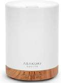 ASAKUKI Essential Oil Diffuser for Home 300 ml Quiet | Automatic Shut-Off, Aromatherapy Diffuser, 7 LED Lights for Living Room, Kitchen, Bedroom, Hotel - Light Brown