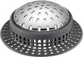Aluvor Bathtub Drain Hair Catcher Shower Drain Cover Sink Drain Protector | Bathroom Sink & Bathtub Drain Strainer for Pop-Up & Regular Drains, dark gray
